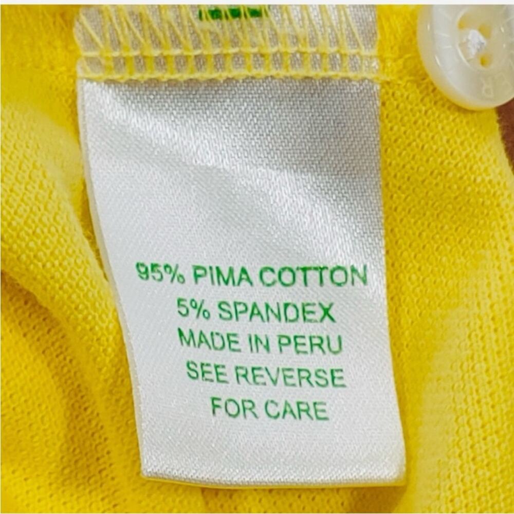 LILLY PULITZER VTG SLEEVELESS YELLOW AND WHITE POLO TOP SZ M - Picture 6 of 9
